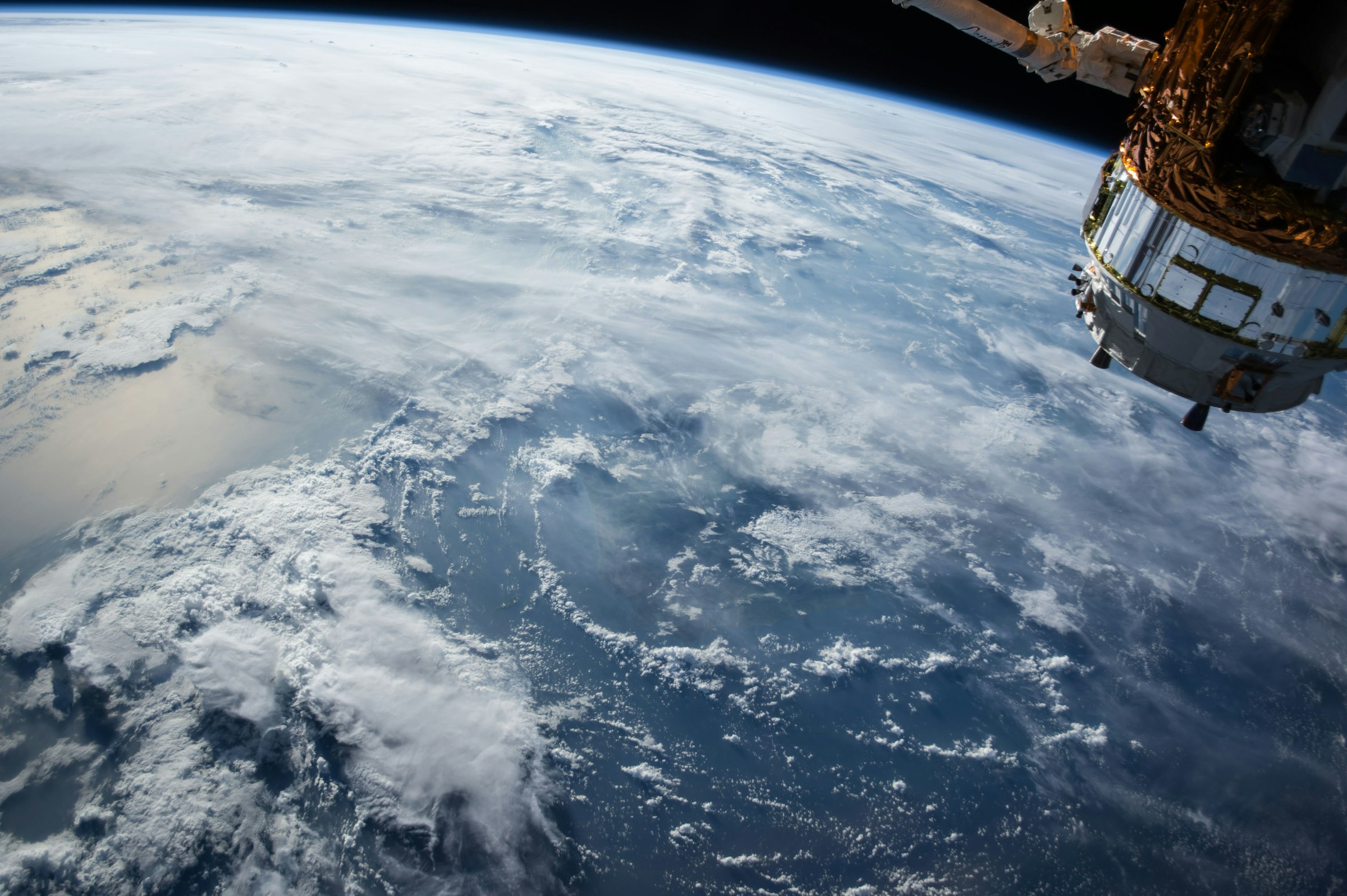 Earth viewed from orbit
